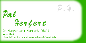 pal herfert business card